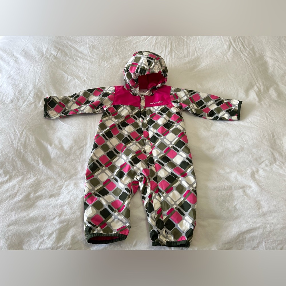 Columbia | Infant 6 MO | Omni Tech Pink Green Bunting | No Lining Lightweight